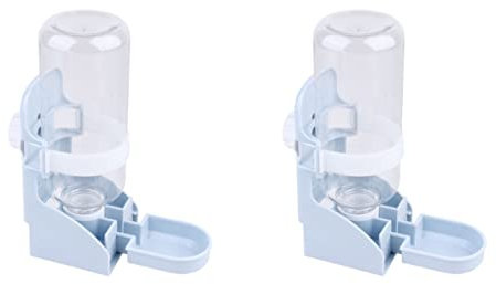 POPETPOP Lot De 2 Distributeurs Deau Automatiques pour Animaux De Compagnie 500 ML Anti-Fuite Montés sur Cage pour Chiens Chats Cochons Oiseaux