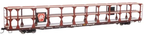 Walthers H0 Scale - Freight Car 89 Inch Flatcar Car Rack Pennsylvania Railroad