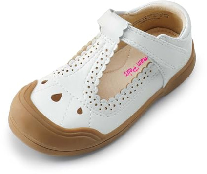 DREAM PAIRS Kids Zapatos Colegiales para Niña Merceditas Bailarinas Mary Jane Zapatos de Fiesta Cumpleaños Zapatos de Vestir Antideslizante,Size 23,Blanco,SDFL2402K