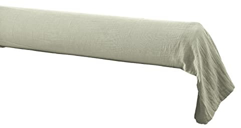 DOCK AVENUE Gaia Kissenhülle für Nackenrolle, Baumwollgaze, 85 x 185 cm, Wassergrün