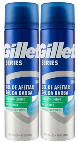 Gel Da Barba, Per Pelli Sensibili, Calmante - Lenitivo, Con Aloe Vera 200ml (2 Bombolette)
