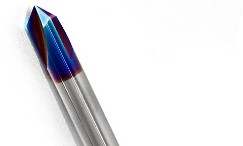 10pcs 90° HRC65 Chamfer End Mill Carbide Chamfering Milling Cutter V Router Bit 3-12mm Metal CNC Machine Tools(D3X50LX90R 2Flute)