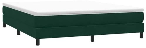 vidaXL Resårsäng utan madrass mörkgrön 180x220 cm sammet, Säng, Sängbotten, Sammet Säng, Sovrumsmöbler, Dubbelsäng, Stoppad Säng