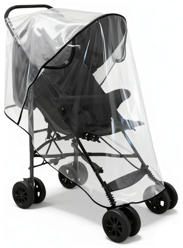 Habillage Pluie Universelle pour Poussette, Protection Pluie Poussette Universelle, Protege Pluie Poussette Universelle, Protection contre le vent et la pluie, sans Substances Nocives