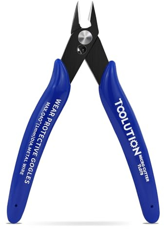 TOOLUTION Minialicates de Corte Diagonal y Cortabridas - Juego de 1 Cortador de Alambre de Precisión para Modelismo y Joyería - Alicates Electricistas de Corte al Ras