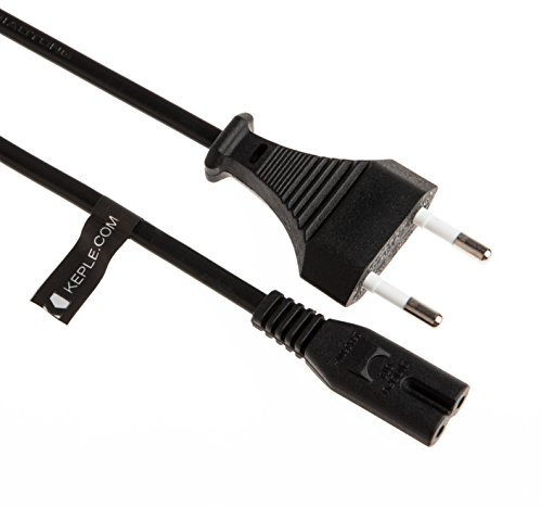 2 Poliges Stromkabel Euro 8 Netzkabel fur Samsung JVC TV, DVD, PS2 PS4 PS5 Playstation 4 5, HP Epson Canon Drucker, Radiokabel uvm. | 2-adriges Kabel 2poliges Netzstecker Anschlusskabel Fernseher (3m)