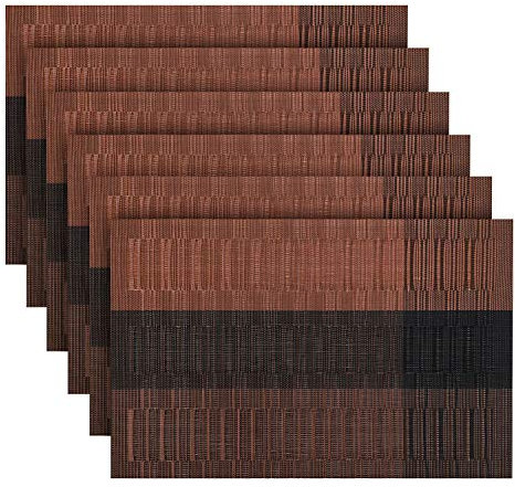 OUME Manteles Individuales de Mesa Lavable Antimanchas Antideslizante Resistente Al Calor PVC Vinilo Salvamanteles Individuales