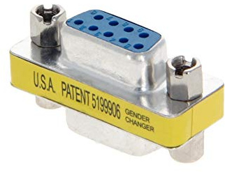 Fielect DB9 VGA Gender Changer 9 Pin Female to Female 2-Row Mini Gender Changer Coupler Adapter Connector for Serial Applications Blue Pack of 1