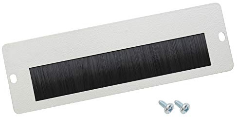 HMF 63329-07 Pasacables con Cepillo para Armario de servidores | 10 Pulgadas | para Exterior | Gris Claro