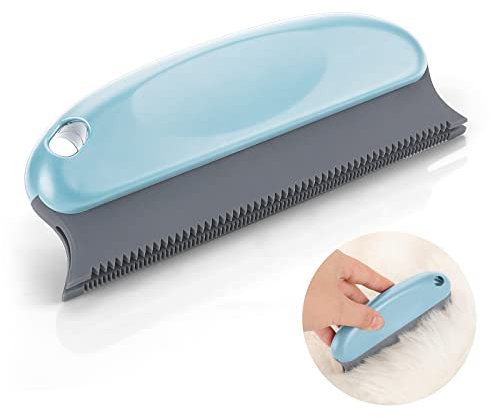 cobee Pet Hair Remover Brush, Pet Hair Detailer Dog Lint Remover Brush Cat Hair Remover Comb Rubber Brush Fur Hair Removal Products for Couch Furniture Carpet Clothing Blankets Car Bed(Light blue)