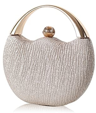 CORIOS Sac de Soirée Femme Cérémonie Embrayage Sacs Fourre-Tout de Chaîne Sacs à Main D'épaule de Mariée Élégant Sac à Bandoulière pour Fête Banquet Mariage Party Or