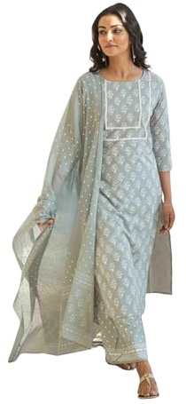 Aashita Creations - Conjunto kurta para mujer | Conjunto de pantalón Kurta para mujer con Dupatta_314