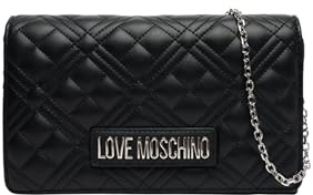 Love Moschino BORSA QUILTED PU NERO+GALV.NIKEL