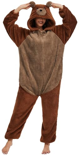 LATH.PIN Combinaison Pyjama Kigurumi Adulte Unisexe Animal Costume Cosplay Déguisement de Soirée Onesies Pilou Pilou Vêtements de Nuit Sleepwear pour Carnaval Halloween Noel
