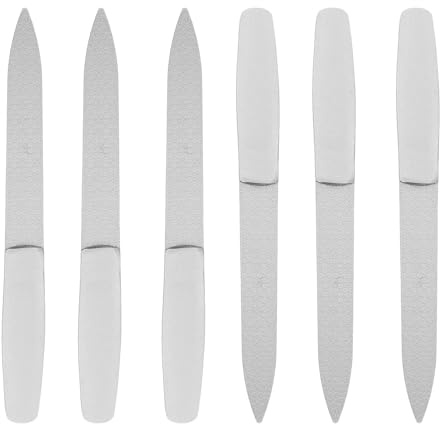 GALPADA Set 6 Limette Unghie in Acciaio Inossidabile Manico Confortevole e Resistente All'usura per Manicure Professionale e Uso Domestico