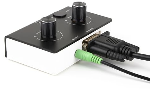 Zweifarbiger Ersatz-Steuerpult (Schwarz/Weiß), kompatibel mit Logitech Z-2300 und Z-2200 Lautsprechern, kabelgebundene Fernbedienung mit verbessertem Audio