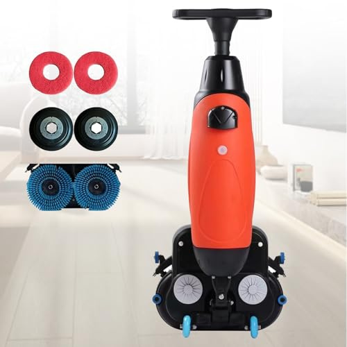UORDBY Lavadora de Pisos Comercial portátil, Estructura de Limpieza de 360°, fregadora de Piso con Operador a pie, práctica y sin Cable, Compatible con Pisos de Vinilo, Rubbermaid, concreto y PVC