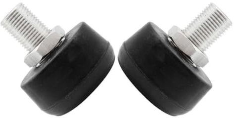 EXHUMKY Topes Alta de 4 Goma Ajustables para Patines Ruedas, Freno Delantero Redondo Resistencia y Durabilidad, Accesorios para Patines Línea, Pack de 2 Piezas Negras