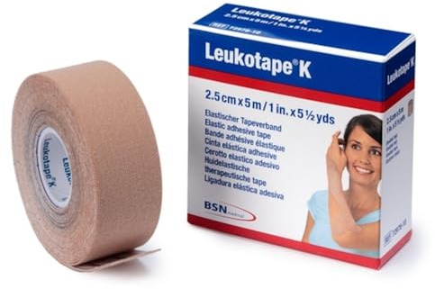 LEUKOTAPE K 2,5 cm x 4,5 m, Hellbraun (5 Stück)
