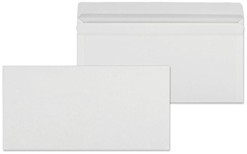 1000 Briefumschläge DIN lang haftklebend ohne Fenster Briefhüllen 110x220 mm 100588