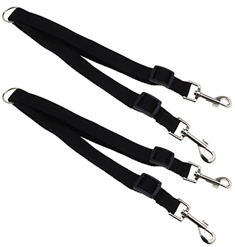 EMSea 2 x Doppelleine für Haustiere, kein Verheddern, doppelte Hundeleine mit Splitter, für Welpen, kleine, mittelgroße und große Hunde