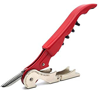 Pulltap's Genuine Classic 500 Waiter's Corkscrew – Double-Hinged Wine Key with Hinged Foil Cutter – Patented Design – Made in Spain – Red (Rojo)
