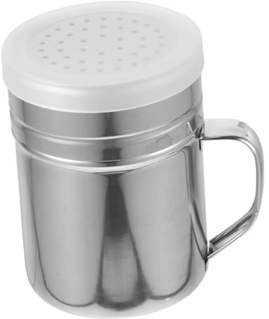 PRETYZOOM Recipiente Para Condimentos De Acero Inoxidable Bote Para Condimentos Con Asa Reutilizable Para Usar Espolvoreador Para Azúcar