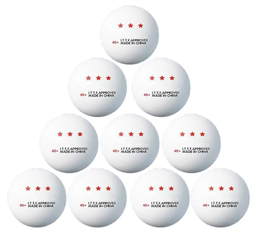 10 st 3-stjärnor bordtennisbollar högpresterande träningsbollar pingisbollar för inomhus utomhus tävling