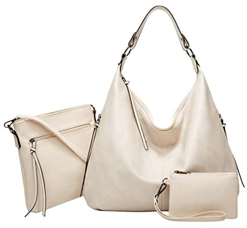 YIzdegg Sacs Grille-pain Mère Ensemble de trois pièces Sac à bandoulière unique Sac à main Mode PU Lady Sac à moulinets de pêche Sacs, Blanc., Taille unique
