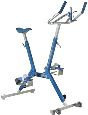 Aquabike Lanabike - Vélo Aquatique pour Piscine - Tout Basin - Selle Ergonomique - Guidon Sport - Pédales Antidérapantes - Réglages Click & Turn - Bleu - Waterflex, Large, (WX-LANA-BL)
