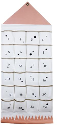 Julkalender 2025 tyg vägg hängande fyllbar adventskalender med 24 fickor för hem jul nedräkning dekoration jul nedräkning