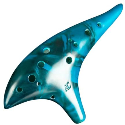 Alto C Ceramic Ocarina 12 Hole Ocarina Ceramic Alto C Vessel Flute Wind Musical Instrument with Protective Bag for Music Lover Beginner for Beginners Adults