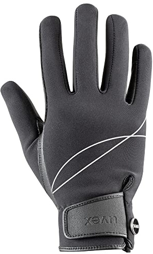 uvex crx700 - elastisk ridhandske för dam och herr - hållbar - utmärkt grepp - black - 7