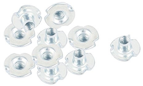 Aexit Dadi per inserti a tre griffe da 10 pz. Diametro foro da 3 mm 9 x 4,5 x 3 mm ID: 736648