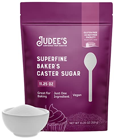 Judee's Gluten Free Superfine Caster Sugar - Smooth Frosting & Icing Sugar - Rapid-Dissolve Superfine Sweetener for Coffee & Tea - Gluten-Free Sweetener for Baking - 11.25 Oz