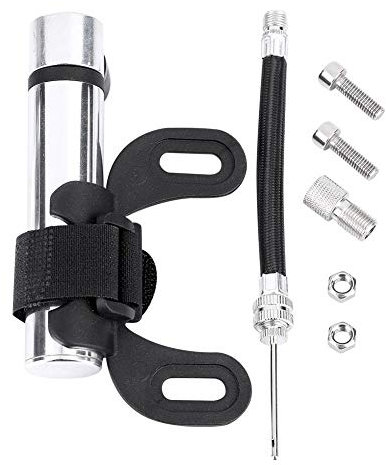 Mini Pompa per i Pompa per gonfiaggio portatile leggera in lega di alluminio Pompa per pneumatici Pompa per aria Pompa a mano Telaio montato per i da strada icletta da montagna
