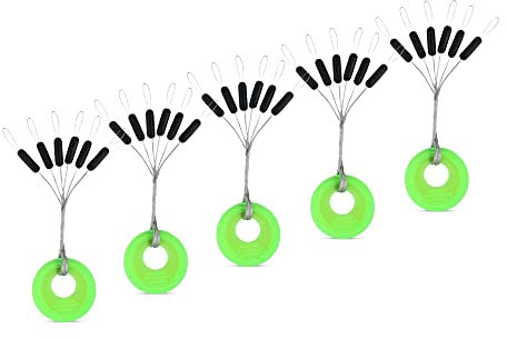 NEU AMZfishing® Gummistopper oval oder rund in 3 Größen | Posenstopper | Stopper Angeln | Schnurstopper | Silikonstopper (5, Zylinder S)