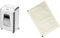 Fellowes Aktenvernichter, Papierschredder für 12 Blatt Partikelschnitt & Amazon Basics - Schmiermittelblätter für Aktenvernichter, 12er-Pack Automatisch, Mikroschnitt, Weiß