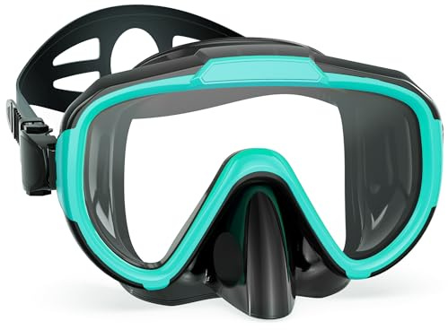 Zeligerstar Kids Snorkel Mask, 180° Panoramic View Diving Mask, Anti-Fog Swimming Mask with UV Protection Lens, Anti-Leak Kids Swimming Goggles for Boys Girls Youth 6-14