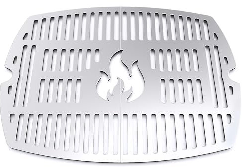 teileplus24 GRE-1-Q1 Grillrost Komplett Set aus V2A Edelstahl kompatibel mit Weber Q100 | Q120 | Q140 | Q1000 | Q1200 | Q1400 | Passgenau | Spülmaschinen geeignet