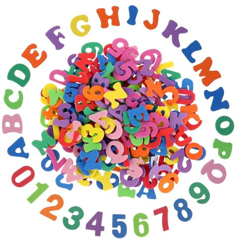 Molain 260 Stück Moosgummi Buchstaben, Selbstklebend Buchstaben Aufkleber buchstaben zum aufkleben Filzbuchstaben klebebuchstaben groß sticker buchstaben für Kinder DIY Handwerk(Zahlen + Buchstaben)