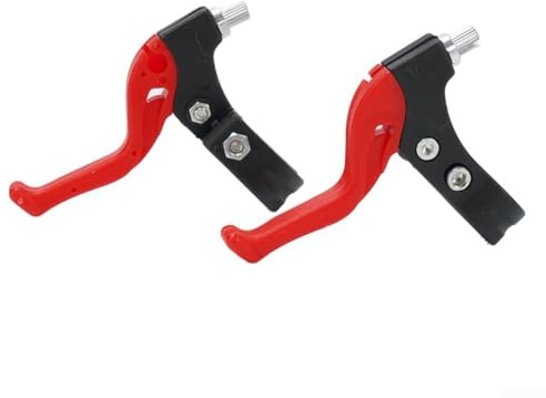Manetas de freno para niños, juego de repuesto para reparación y mantenimiento de bicicletas (rojo)