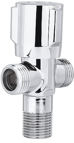 DIYEAH Rubinetto Del Wc Deviatore Per Doccia A 3 Vie Valvola Angolare Deviatore Per Acqua Per Bagno Valvola Adattatore A T