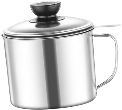 Mikikit Contenedor De Inoxidable Con Colador Filtro De y Tapa Para Almacenamiento Cocina y Conservación De De Cocina