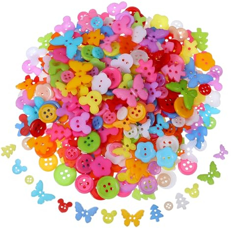 300 Stück Kleine Bunt Knöpfe Kinder Kinderknöpfe Zum Basteln Bunte Bastelknöpfe In Candyfarben Candy Farben Kleine Bunt Kunststoffknöpfe Verschiedene Größen für Diy Nähen Dekorieren