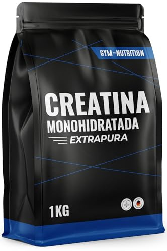 Creatina Monohidratada 1kg / 1000g - Polvo 100% Vegano - Creatina Monohidrato Sin Sabor con Inulina - Alta Pureza - Producido en Alemania - Creatine Monohydrate Powder