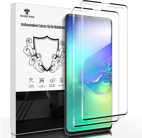Schutzfolie für Panzerglas für Samsung Galaxy S10 Plus, Hochpräzise Fingerabdruckerkennung,9H,Anti-Kratzen,Anti-Öl,Anti-Bläschen 2 Stück Displayschutzfolien kompatibel mit Samsung Galaxy S10 Plus