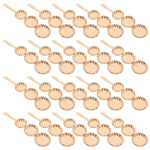 BESPORTBLE 20 Piezas Horquillas Cabello sin Imprimir, Pinzas Cabello Hechas en Casa, Metal Dorado, Bandeja Redonda, Diseño Diy, para Peinados Diarios y Fiesta de Cumpleaños