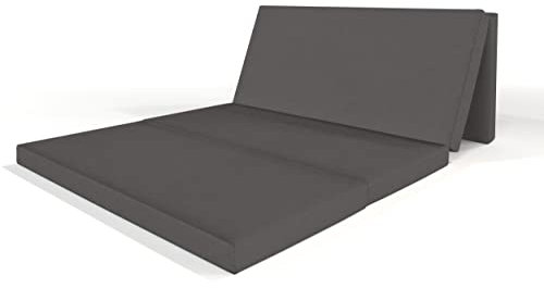 ALOHA Klappmatratze, Gästematratze, 4-teilige Faltmatratze zusammenklappbar Matratze mit Transporttasche Farbe und Größe wählbar (Wasserdicht Graphit / 115cm x 195cm x 8cm)