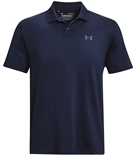 Under Armour Mens Short-Sleeve Polos Ua Performance 3.0 Polo, MDN, 1377374-410, LGT